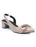 GNIST Embellished Pointed Nude Block Heel